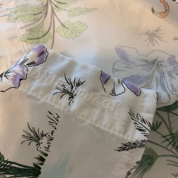 Janie and Jack White Short Sleeve Button Down Tropical Shirt - Picture 4 of 5